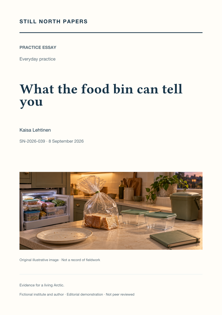 What the food bin can tell you