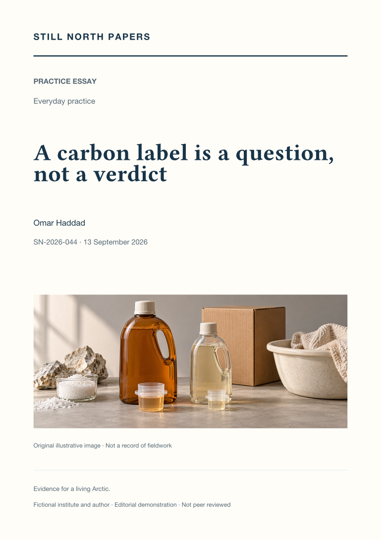 A carbon label is a question, not a verdict