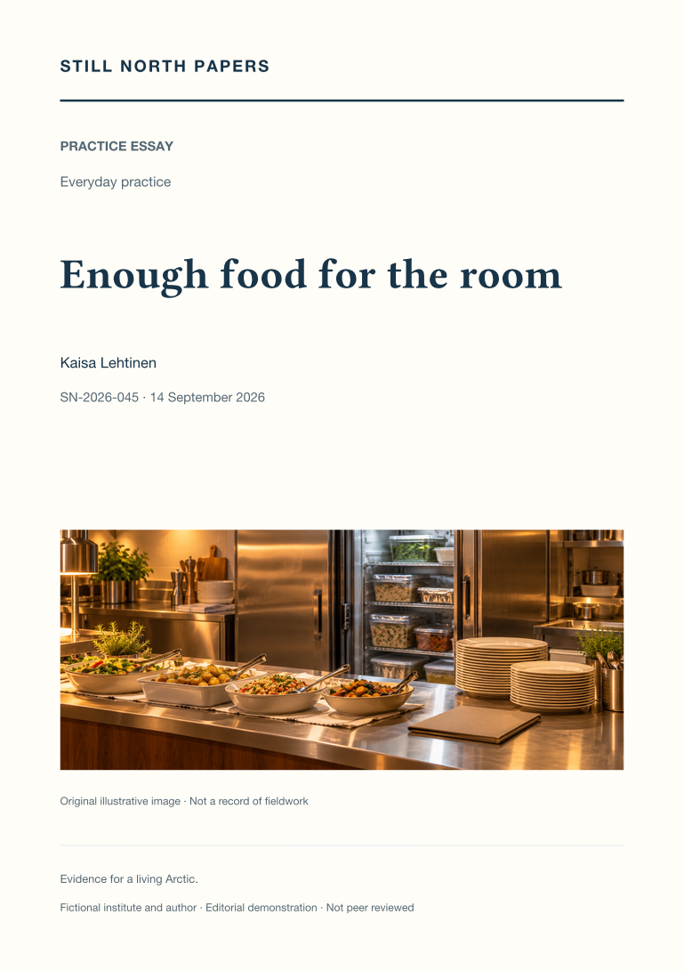 Enough food for the room