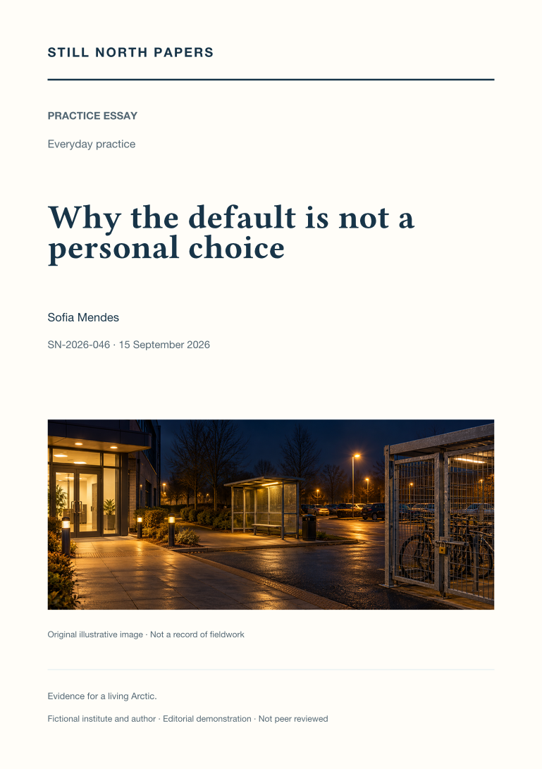 Why the default is not a personal choice