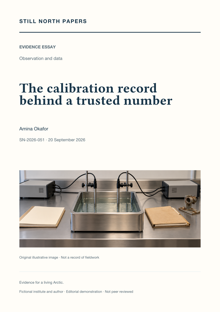 The calibration record behind a trusted number