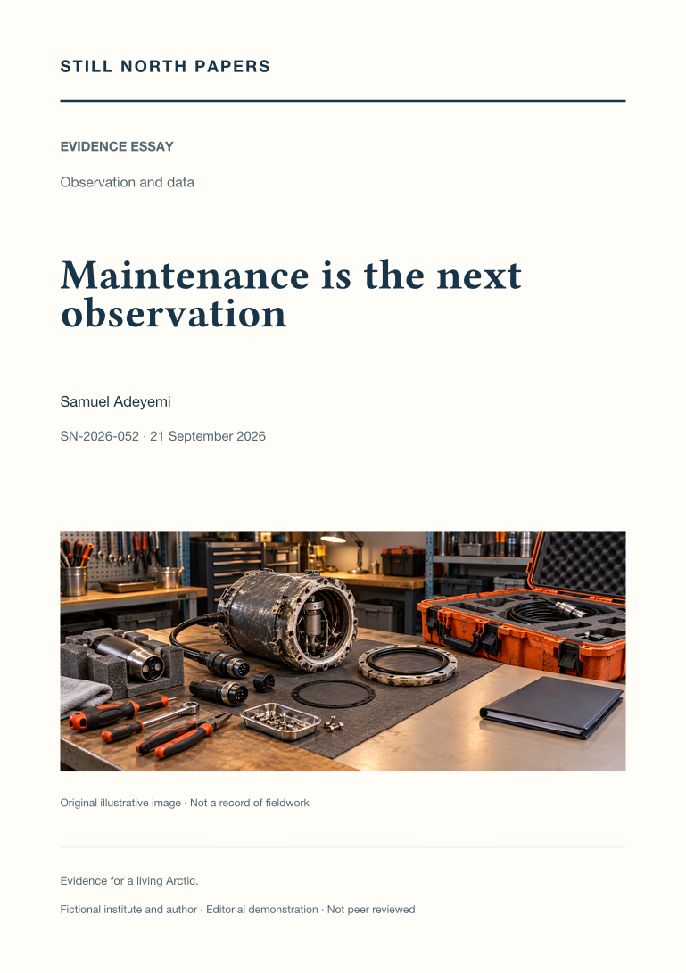 Maintenance is the next observation