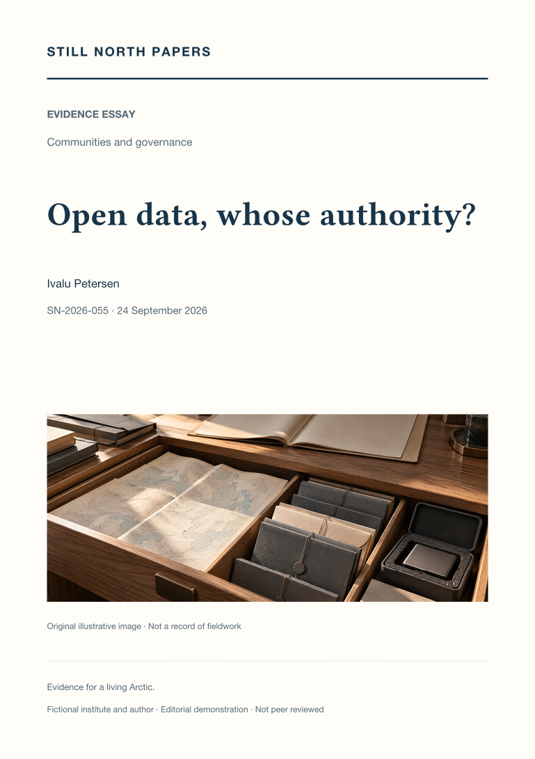 Open data, whose authority?