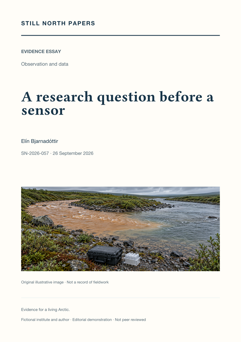 A research question before a sensor