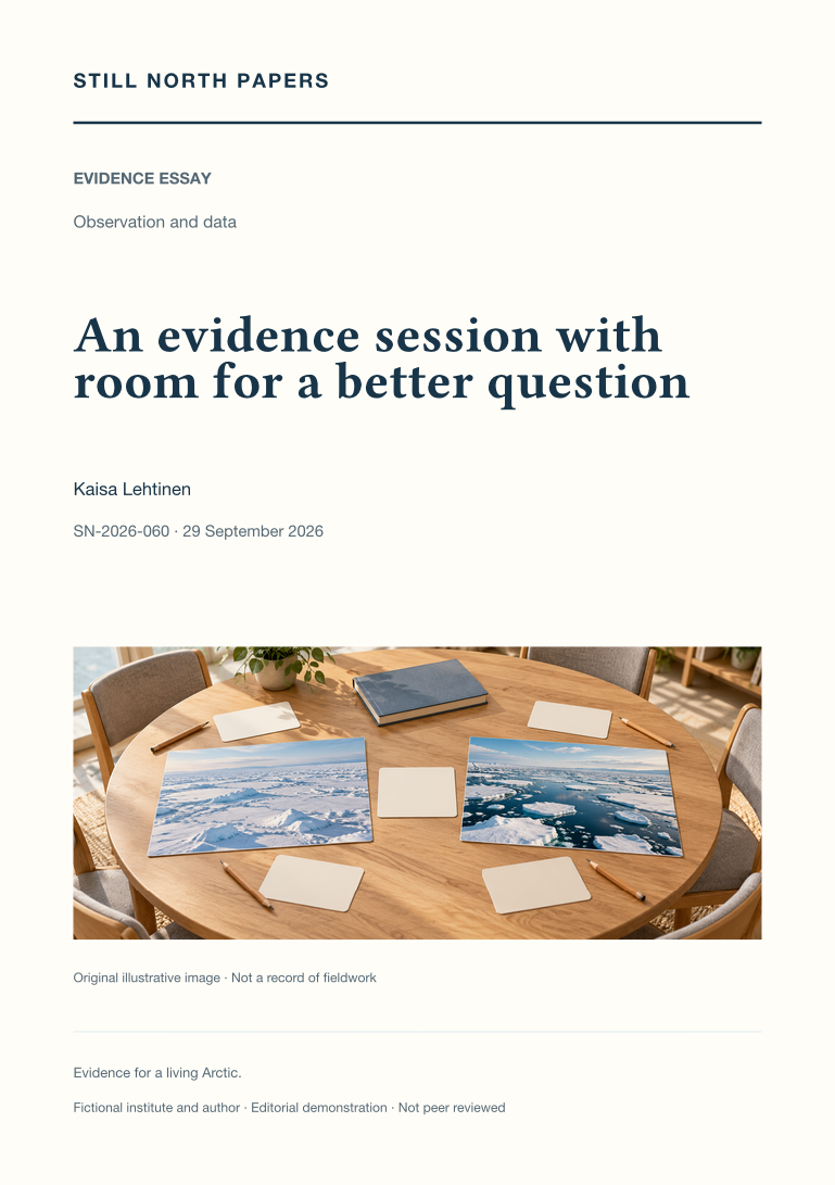 An evidence session with room for a better question