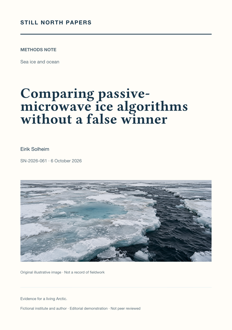 Comparing passive-microwave ice algorithms without a false winner