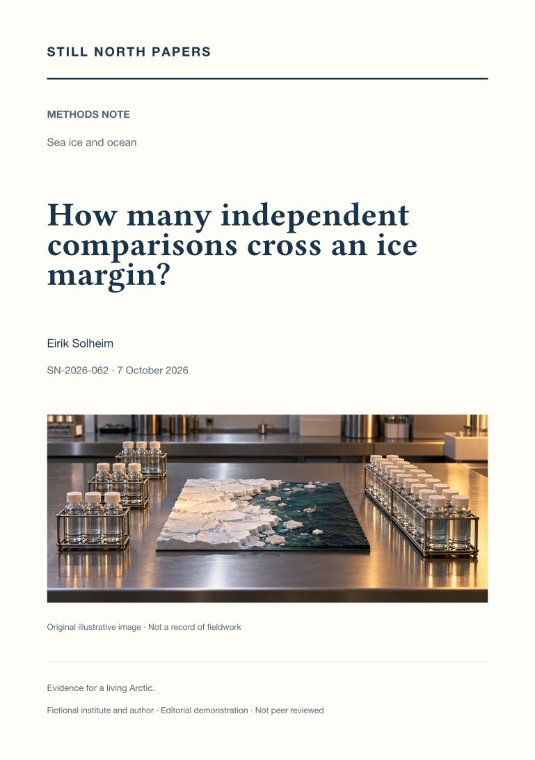 How many independent comparisons cross an ice margin?