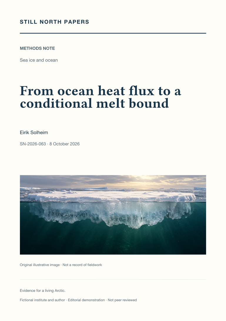 From ocean heat flux to a conditional melt bound