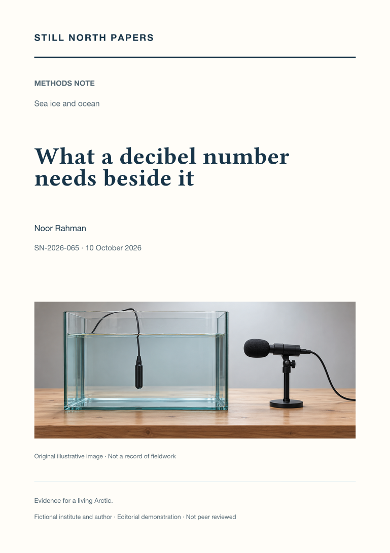 What a decibel number needs beside it
