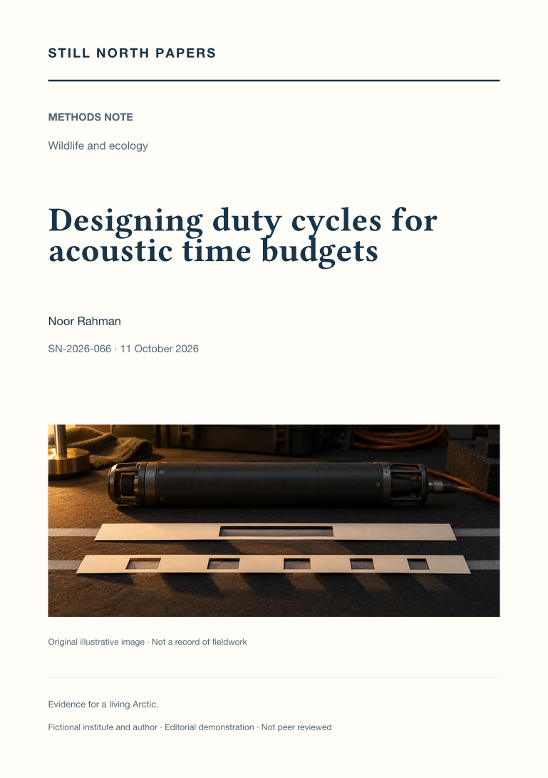 Designing duty cycles for acoustic time budgets