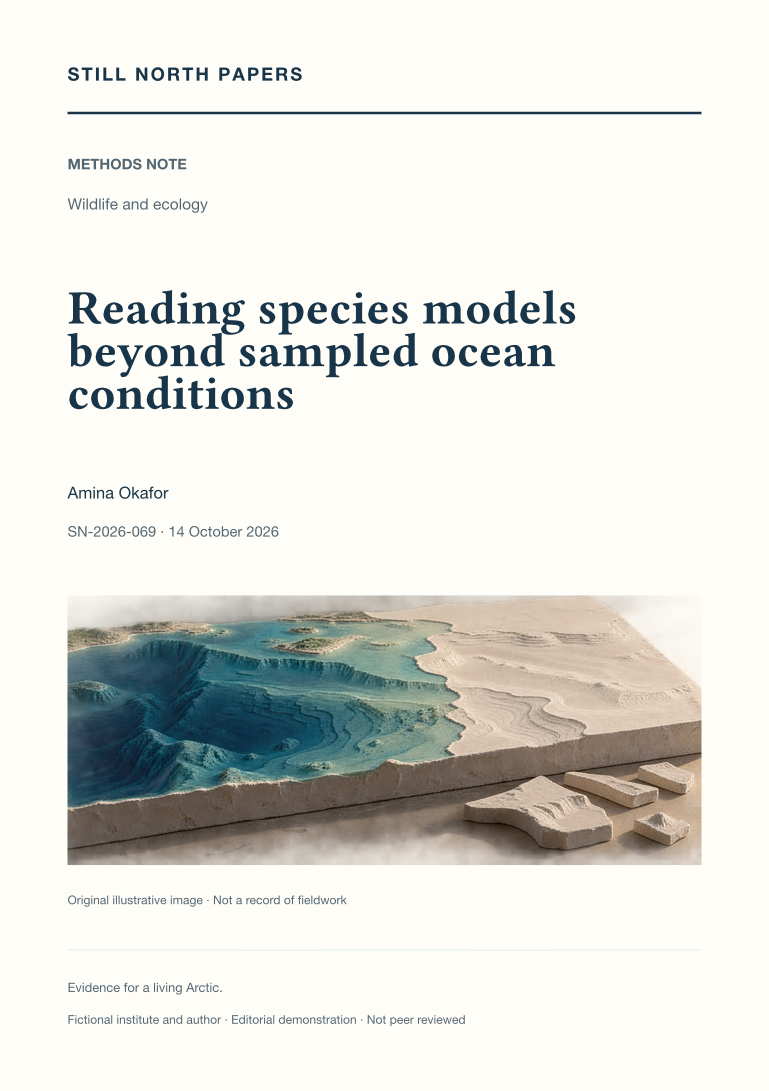 Reading species models beyond sampled ocean conditions