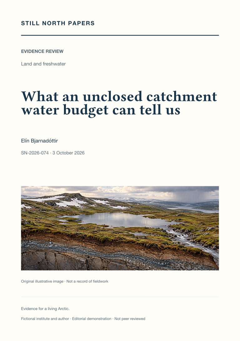 What an unclosed catchment water budget can tell us