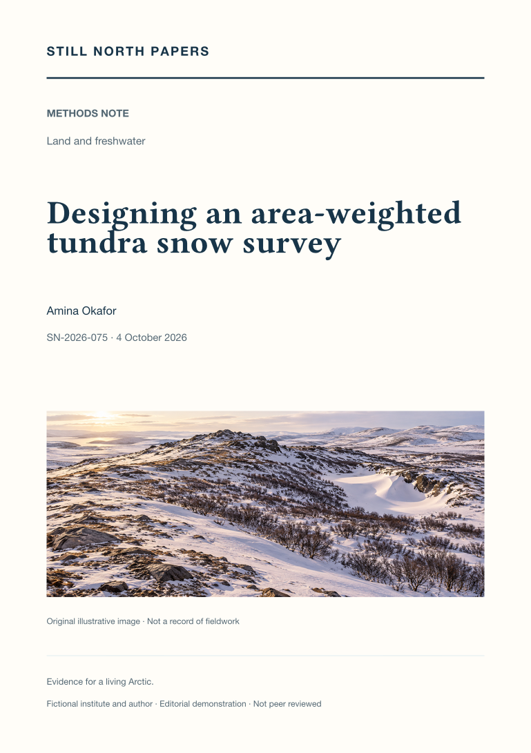 Designing an area-weighted tundra snow survey