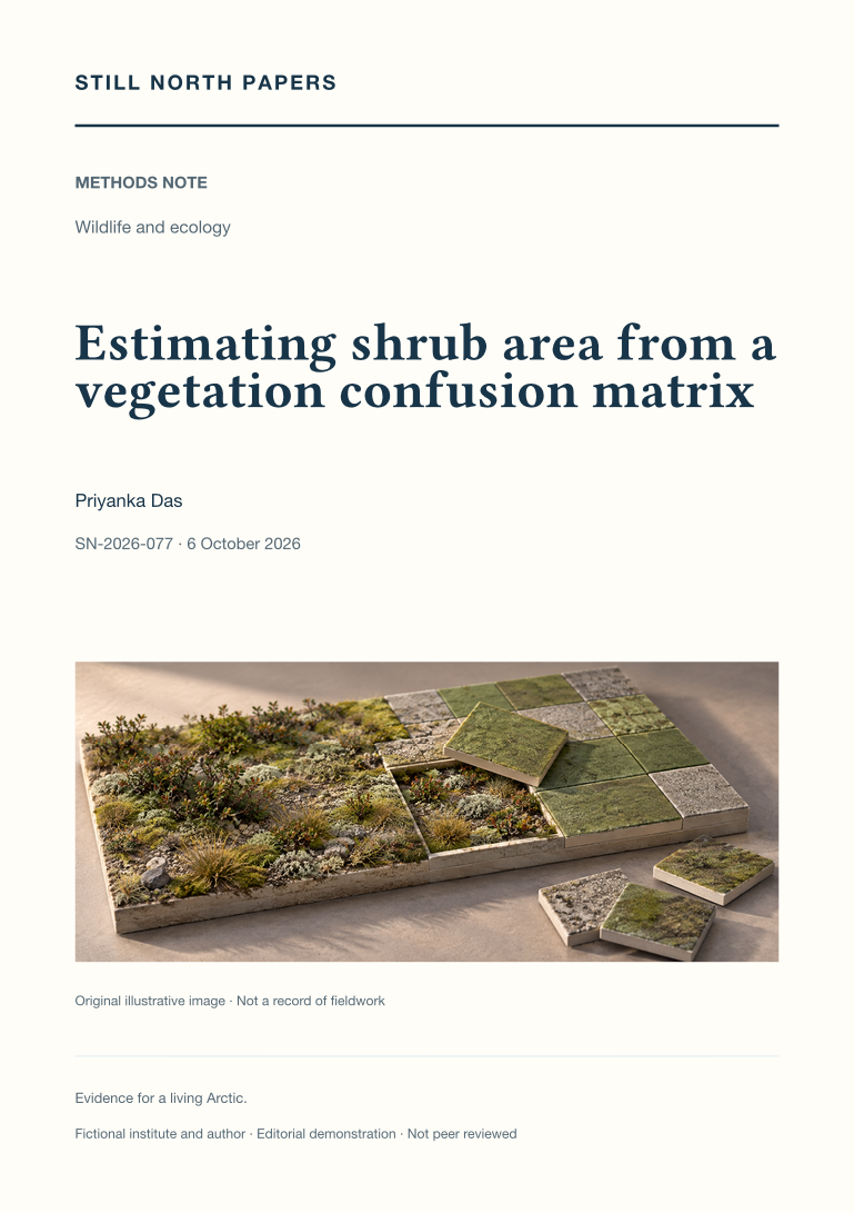 Estimating shrub area from a vegetation confusion matrix
