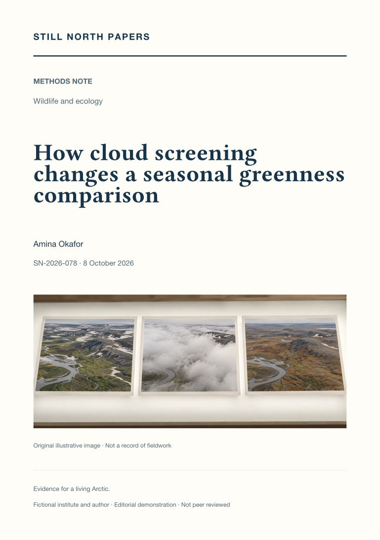 How cloud screening changes a seasonal greenness comparison