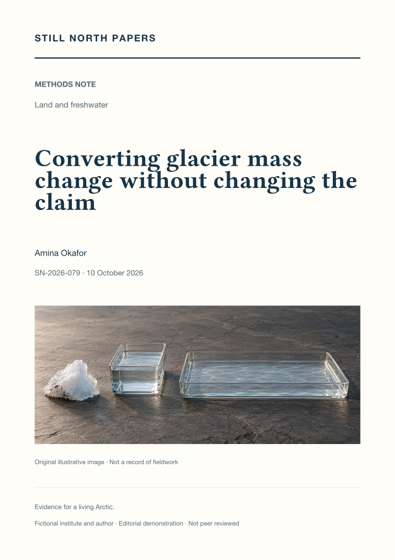 Converting glacier mass change without changing the claim
