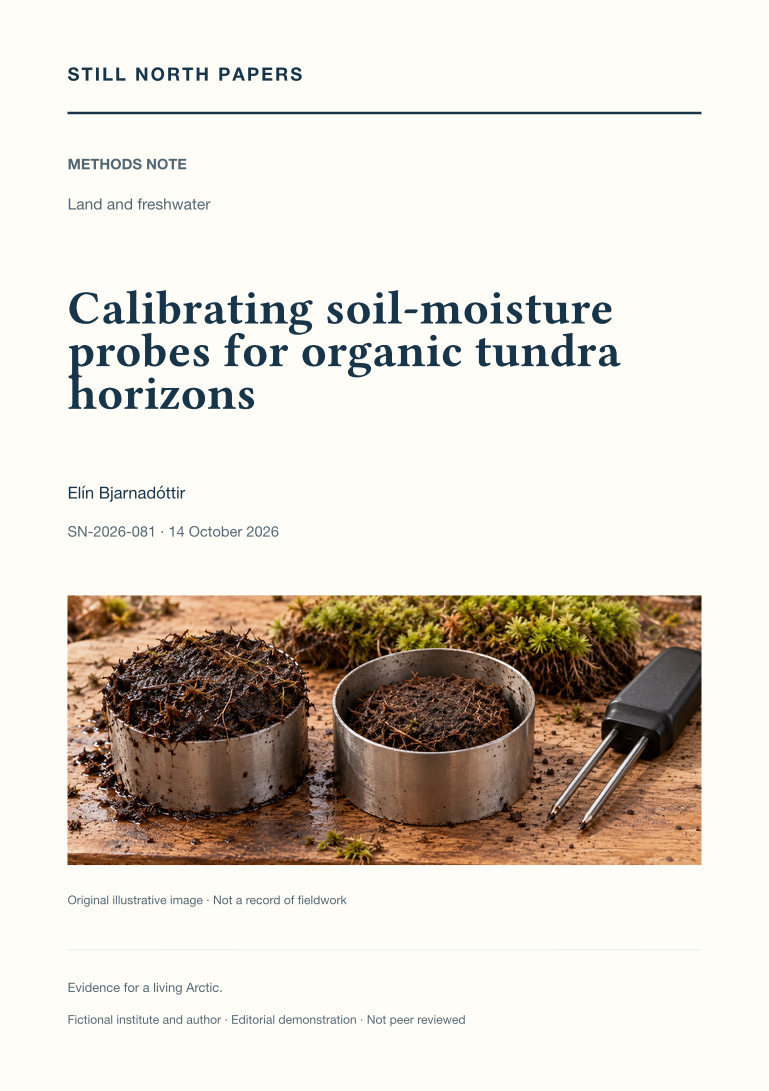Cover of Calibrating soil-moisture probes for organic tundra horizons