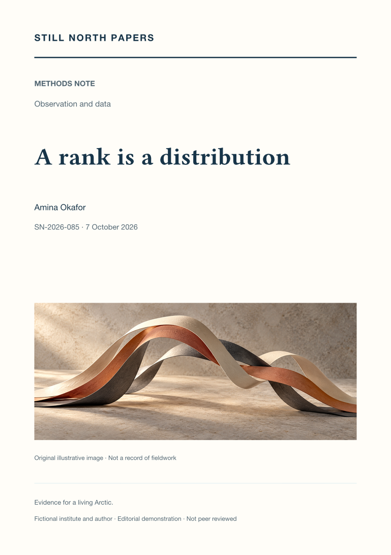 A rank is a distribution