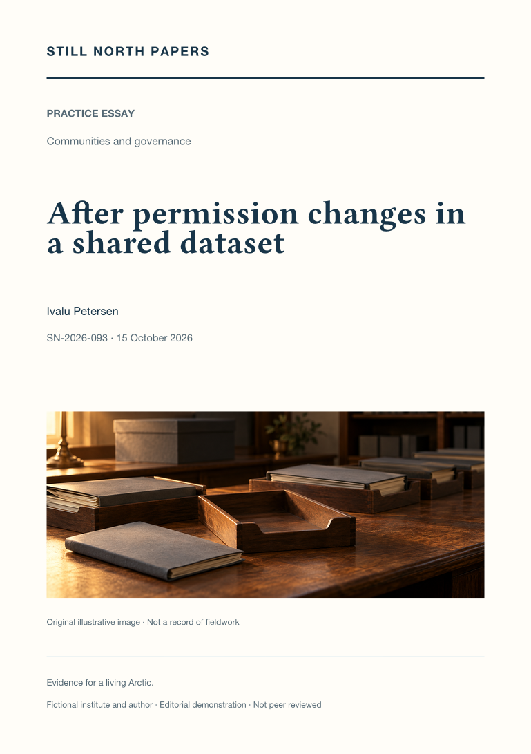 Cover of After permission changes in a shared dataset