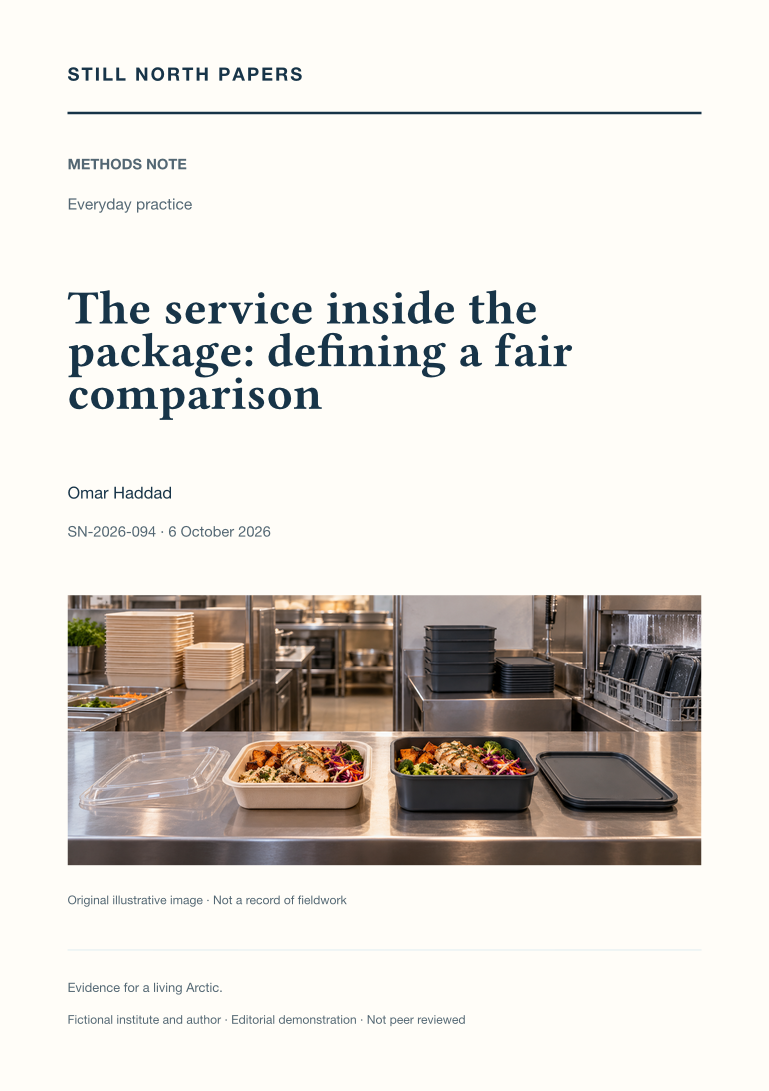 The service inside the package: defining a fair comparison