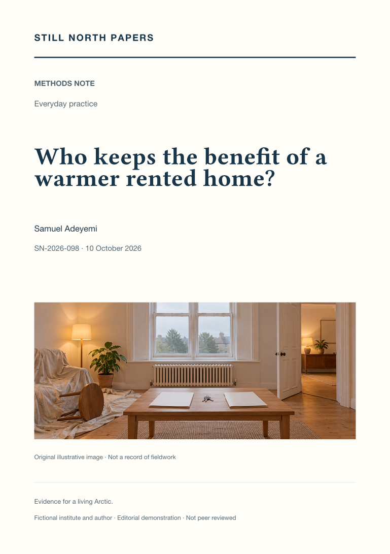 Who keeps the benefit of a warmer rented home?