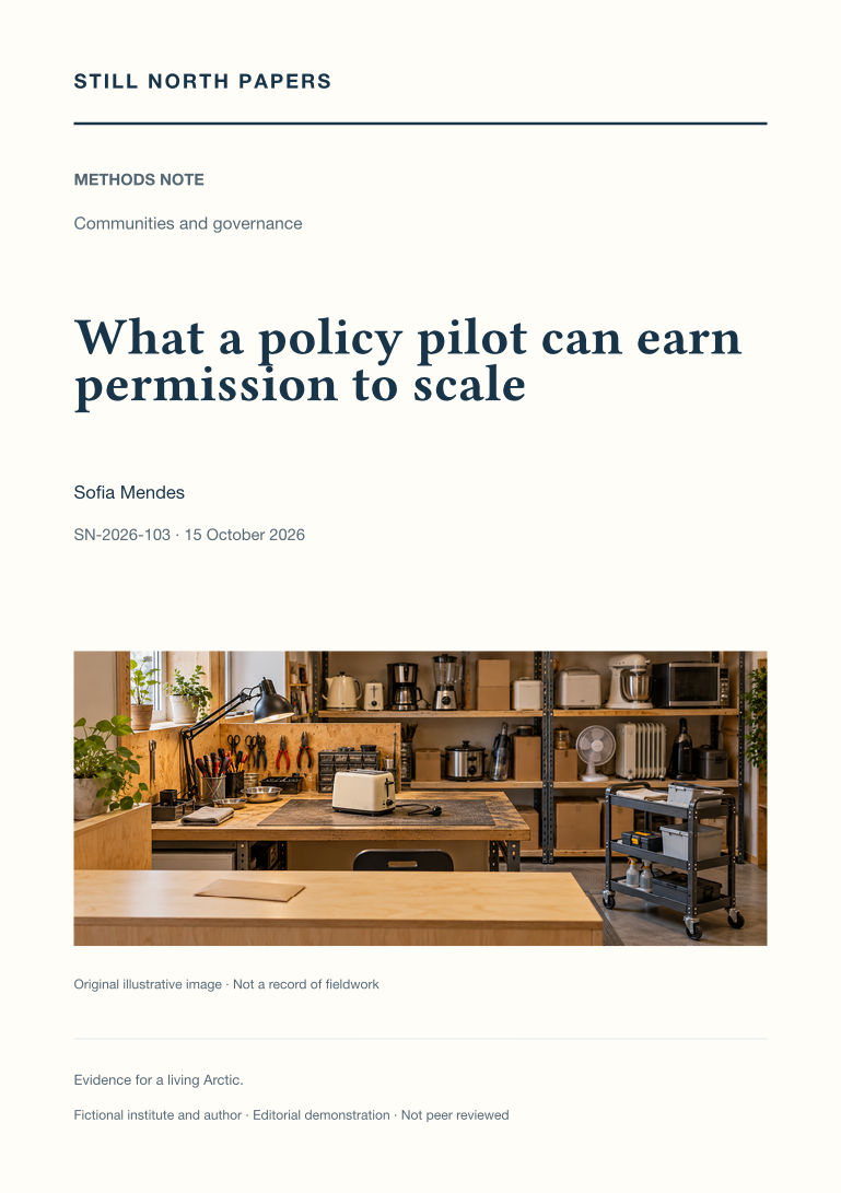 What a policy pilot can earn permission to scale