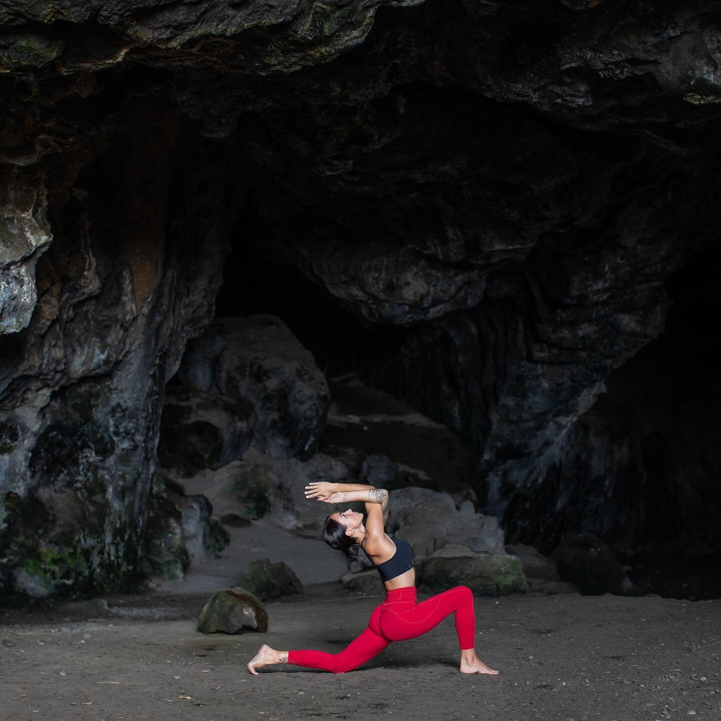 Anjanyasana. A yoga asana representative of Lord Hanuman (the monkey diety), and named after his mother, Anjana meaning &ldquo;black antimony&rdquo;. Antimony was used for the eyes&hellip; clarity. Clear perception. We see themes of maternal love, de