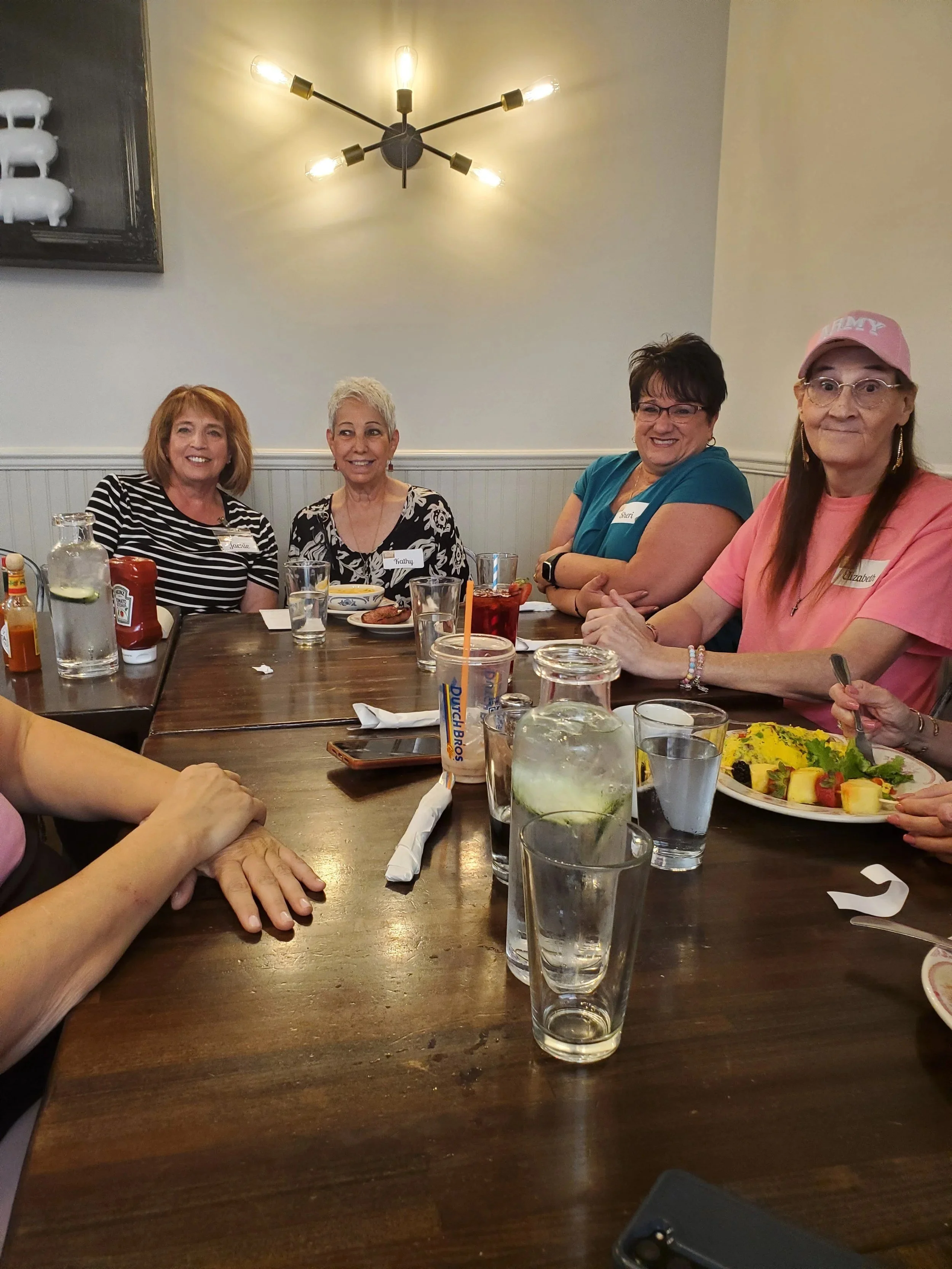 Women's Ministry members at a monthly lunch