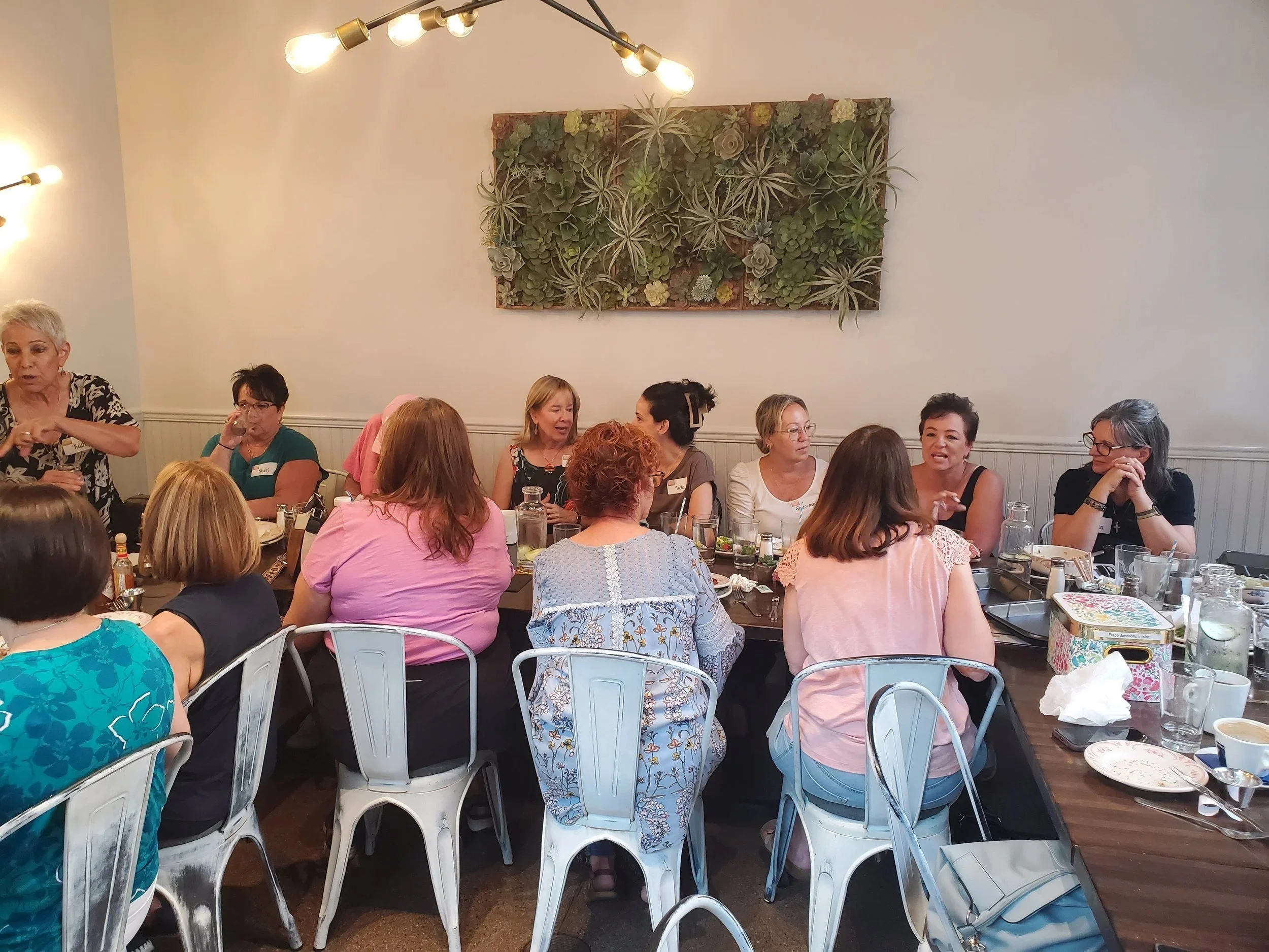 Women's Ministry members at a monthly lunch