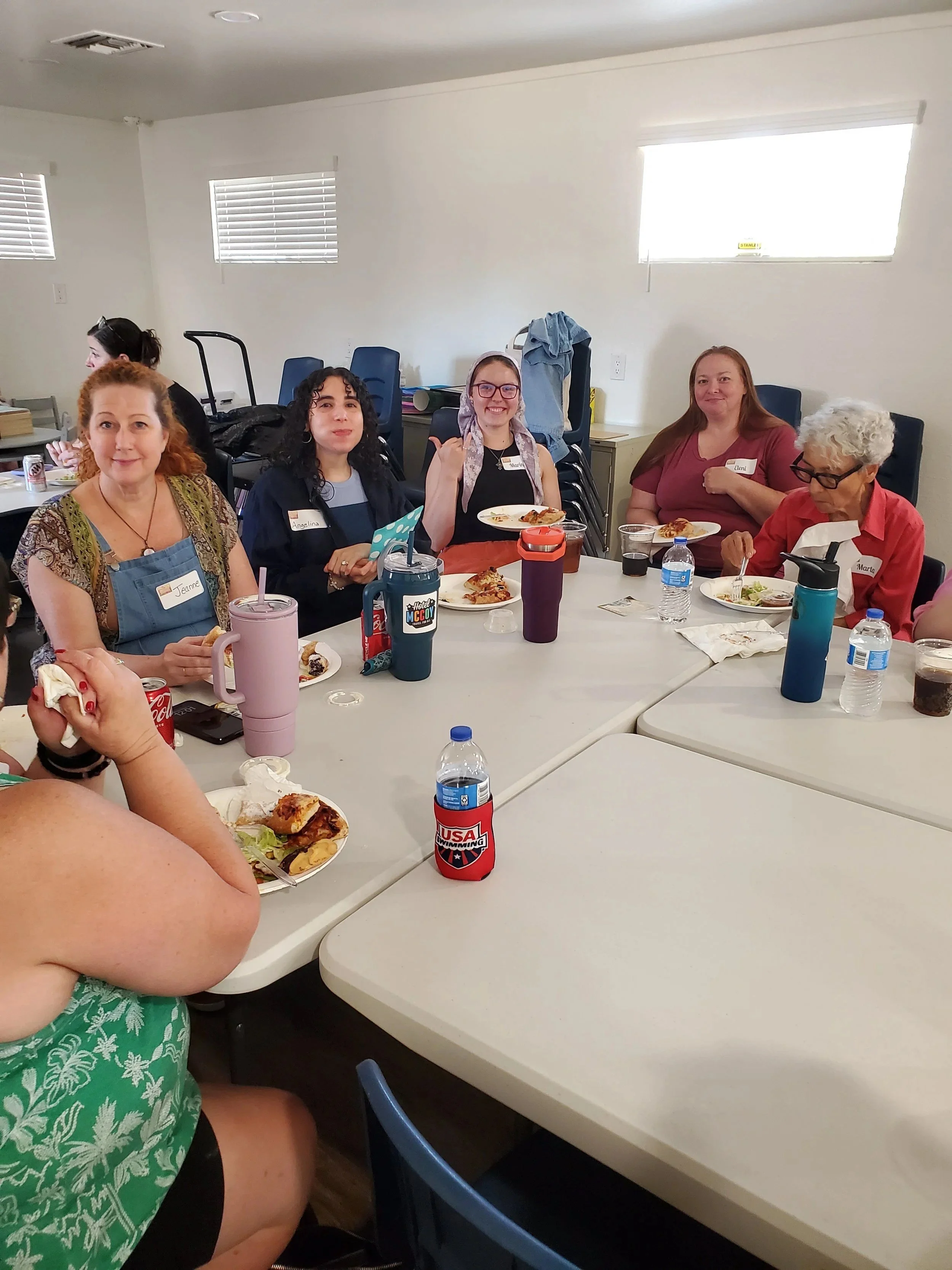 Women's Ministry members at a monthly lunch