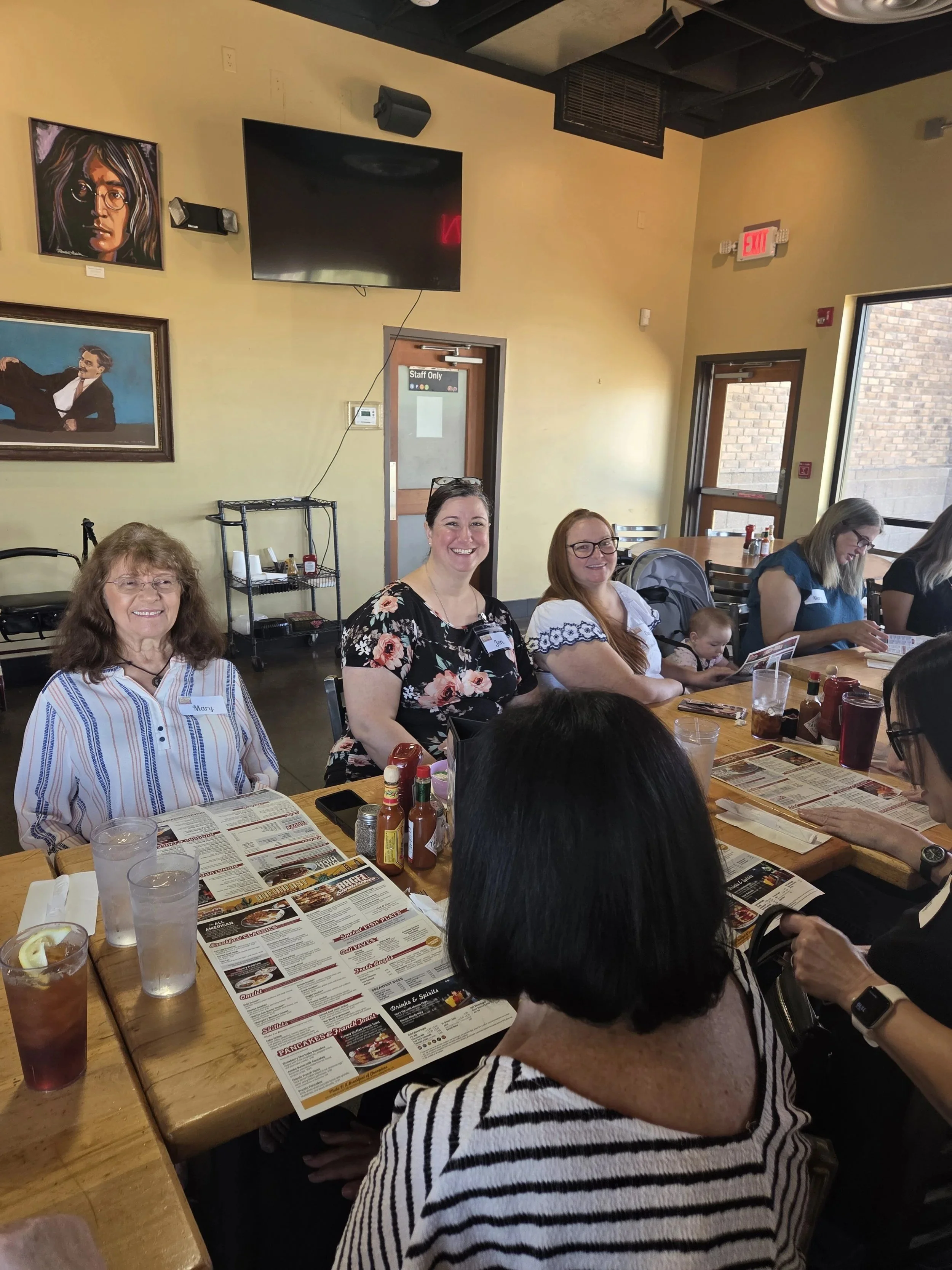 Women's Ministry members at a monthly lunch