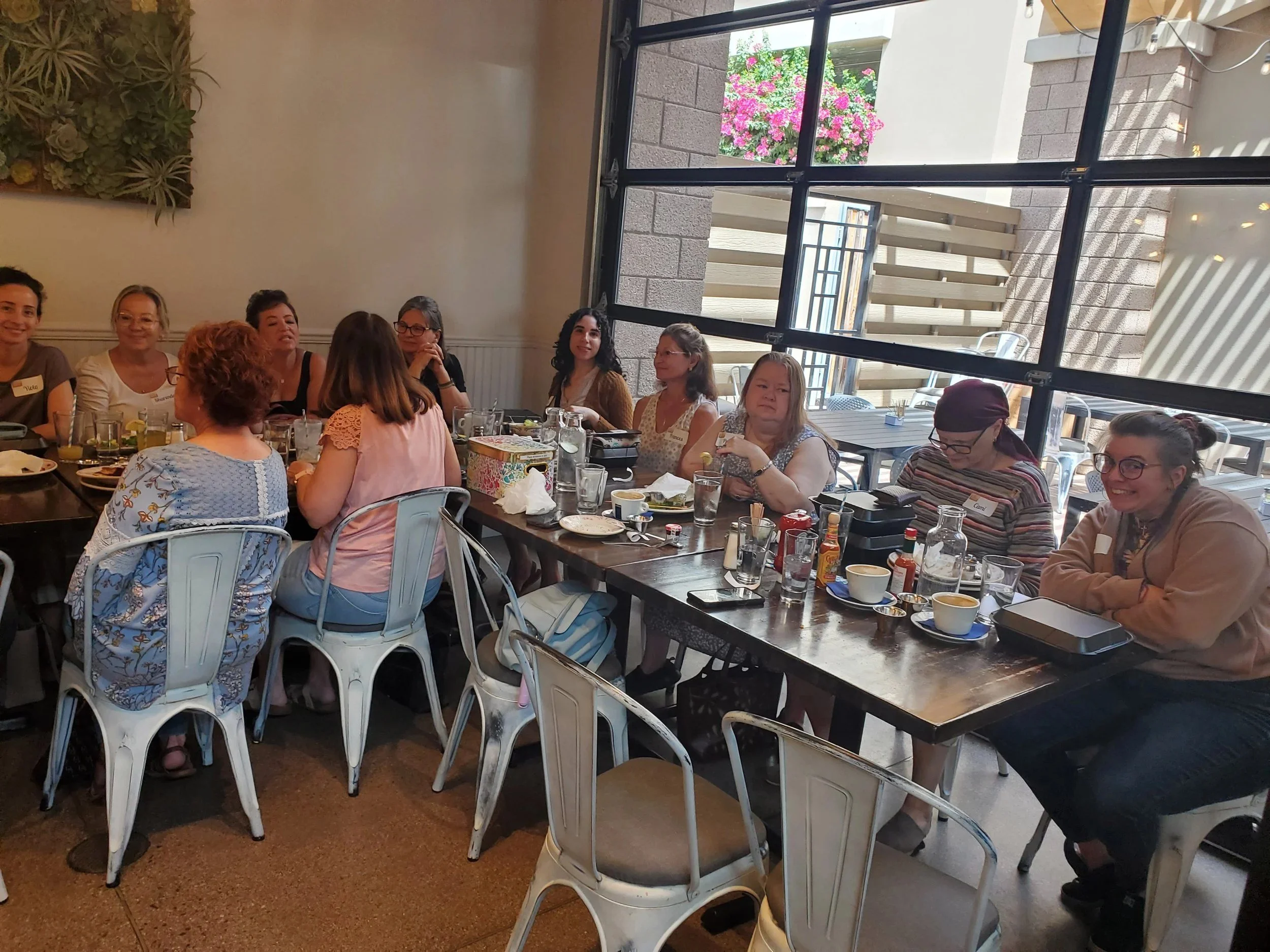 Women's Ministry members at a monthly lunch