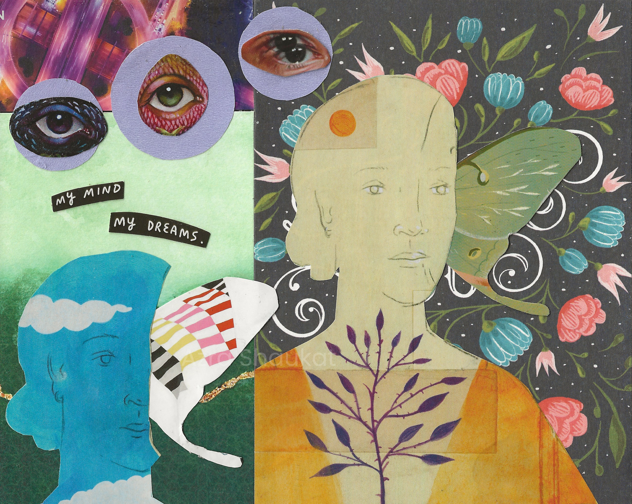 Mixed media collage, 2022