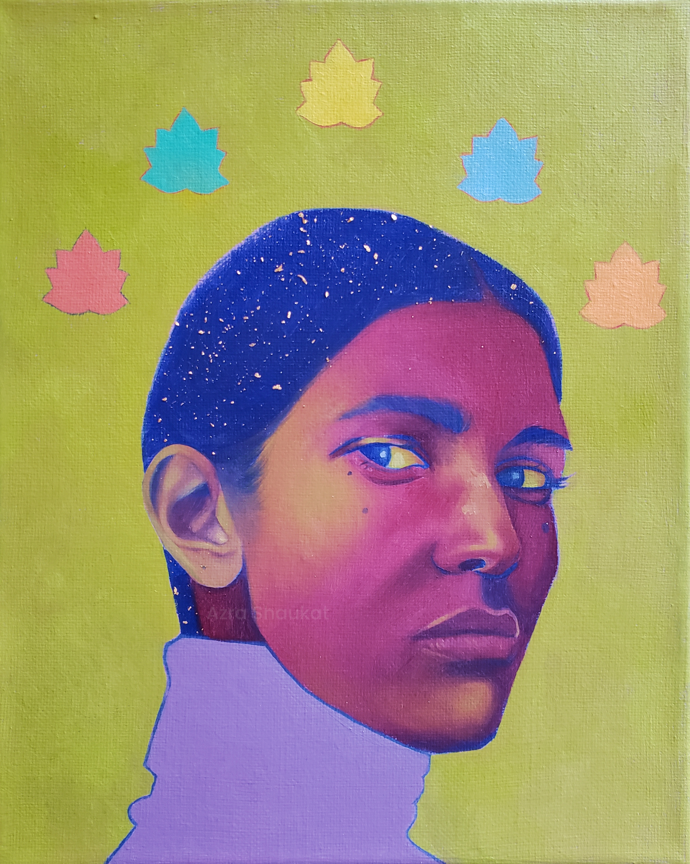 Mixed media on canvas, 8x10 inches, 2021