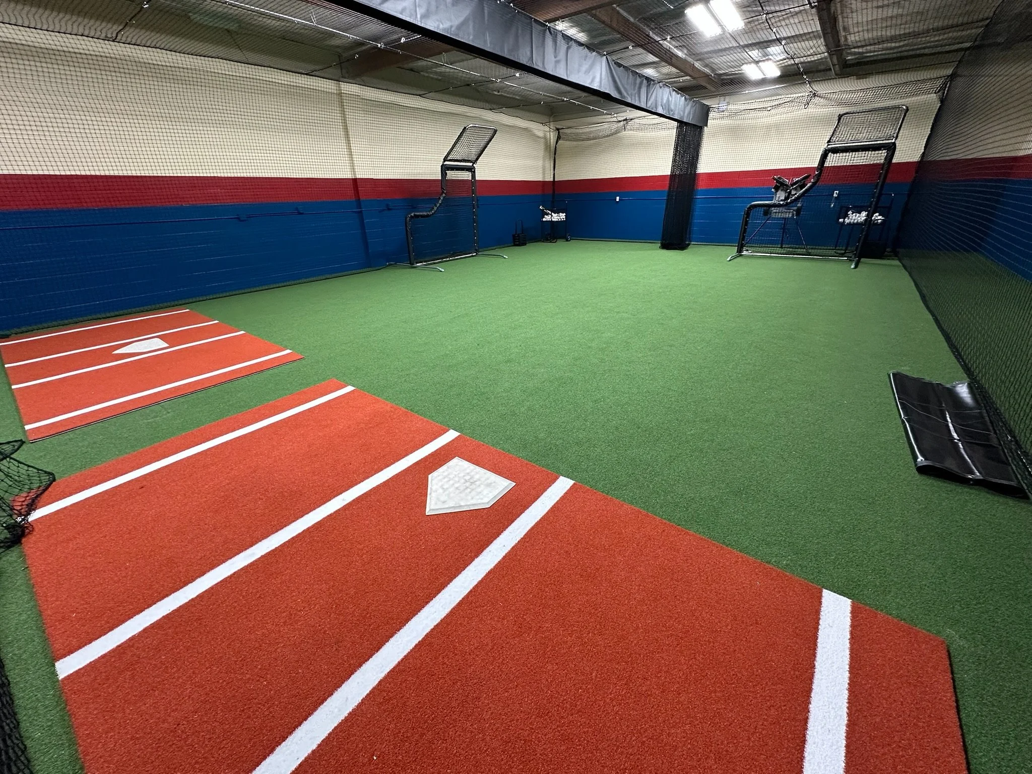 two 42 foot cages without a dividing net in the middle