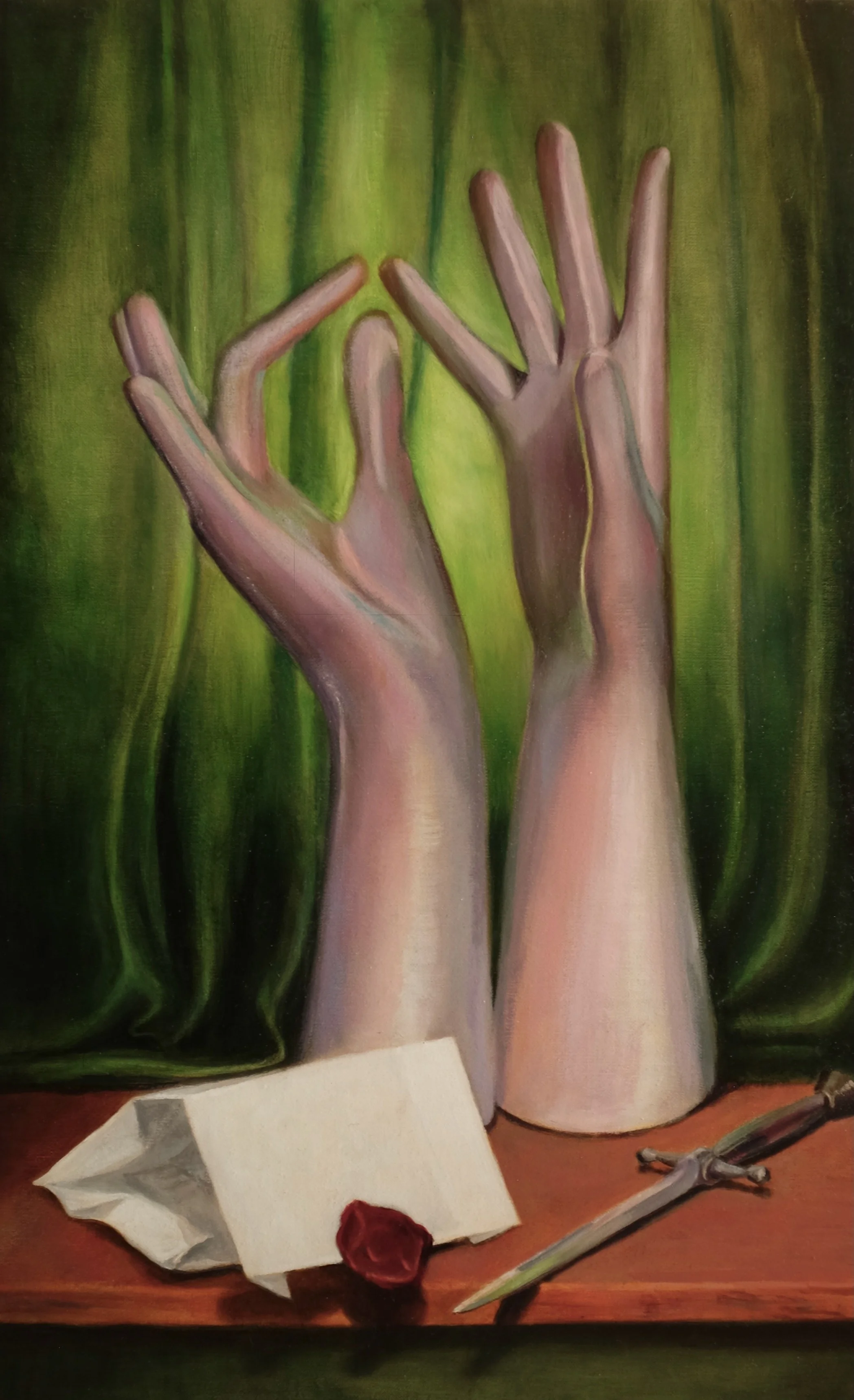 Forrest whisper, 
2025, 
41 x 25 cm, 
Oil on linen
