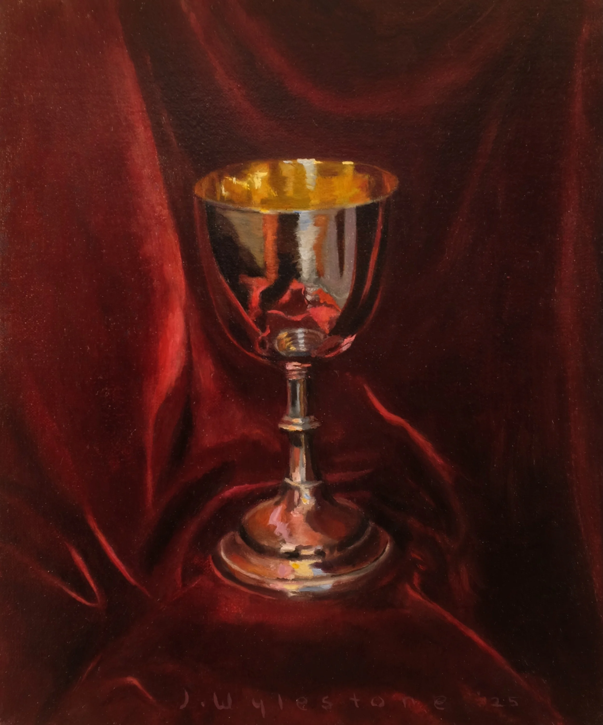 Madder of the heart, 
2025, 
30 x 25 cm
Oil on linen panel
