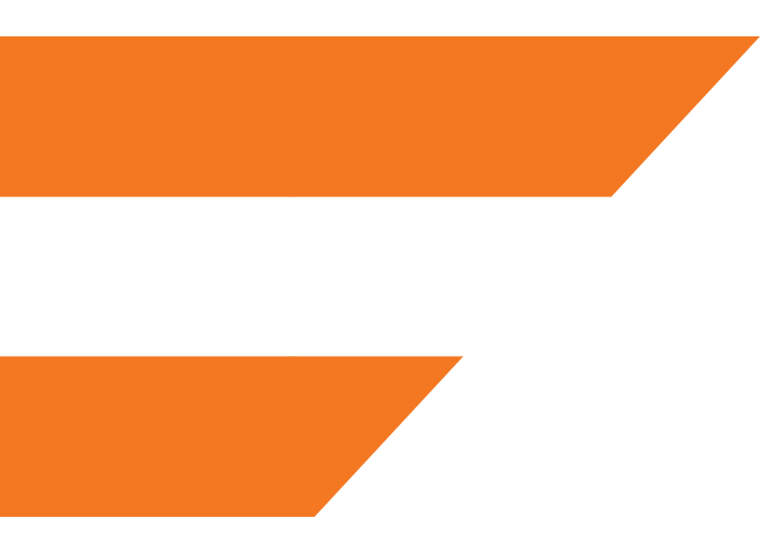 Two orange horizontal banner shapes on a black background
