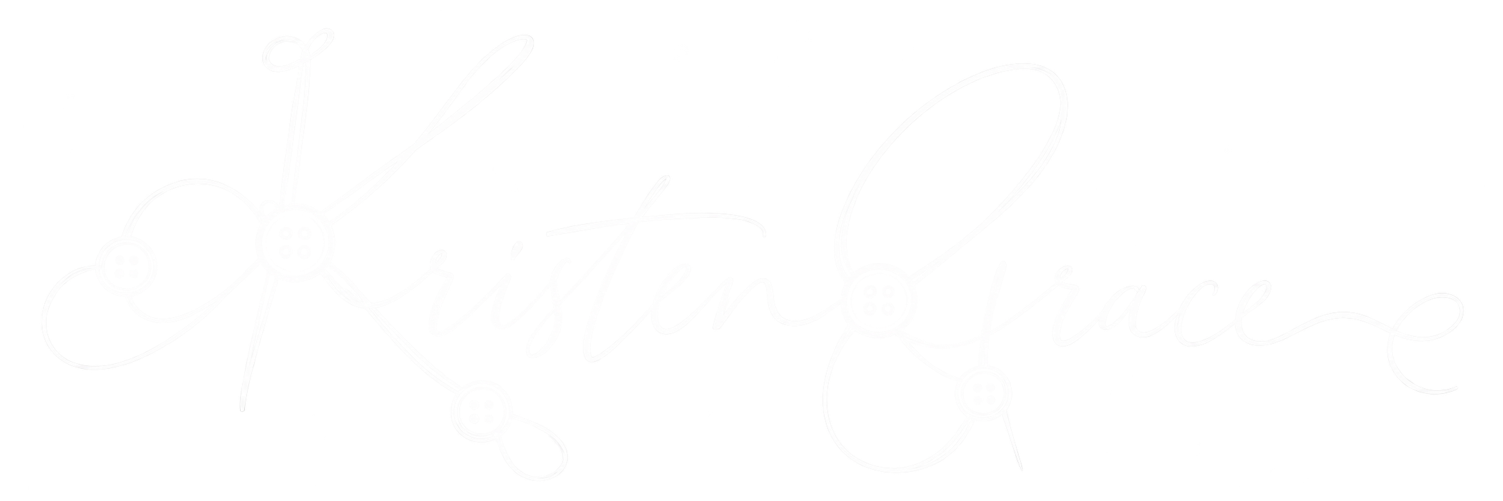 White neon sign spelling 'Shopping' in cursive, with button and thread designs incorporated into the letters.