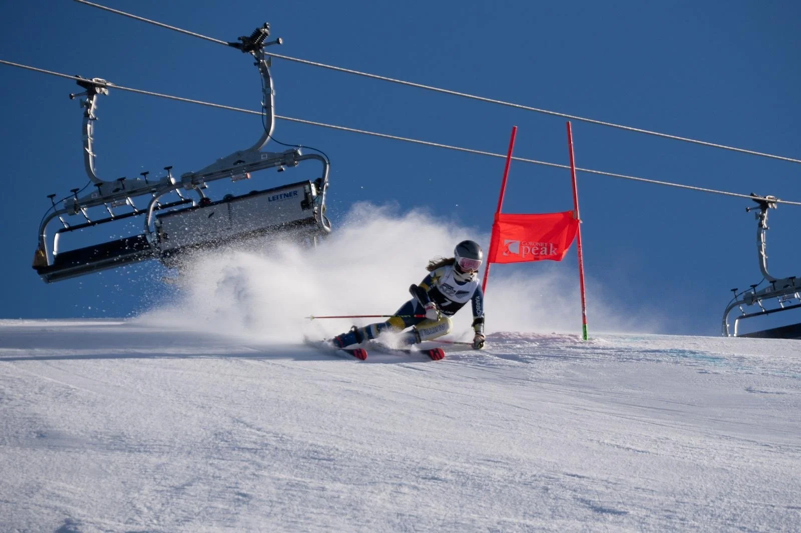 Madi Gilson on "Hurdle" in Coronet Peak New Zeland