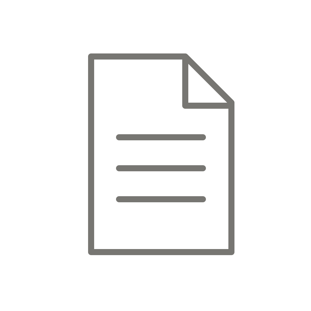 Icon of a document or file with lines of text