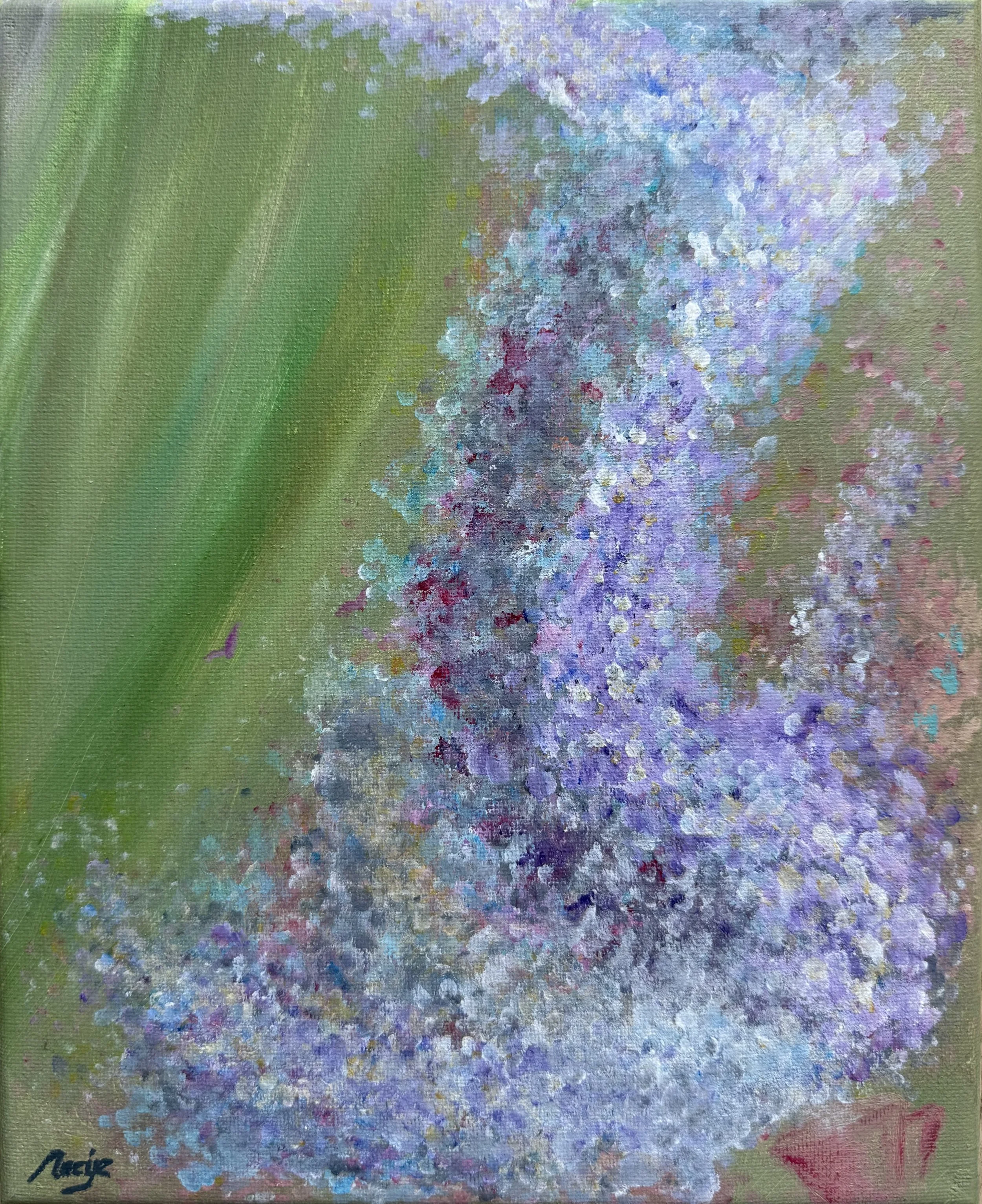 Butterflies in Amsterdam, 2026, acrylic on canvas, 27 x 22 cm