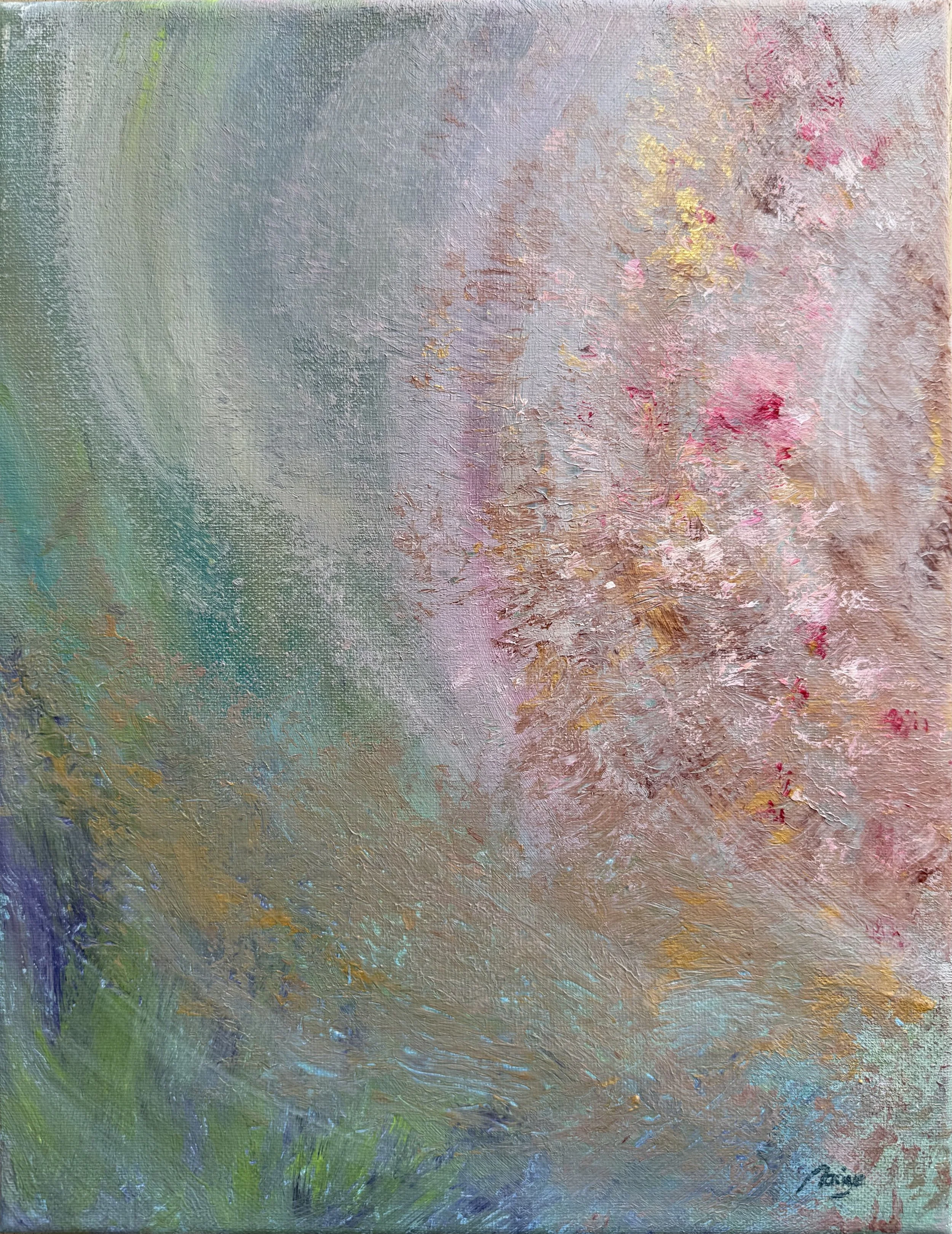 Rise and rays, 2026, acrylic on canvas, 35 x 27 cm
