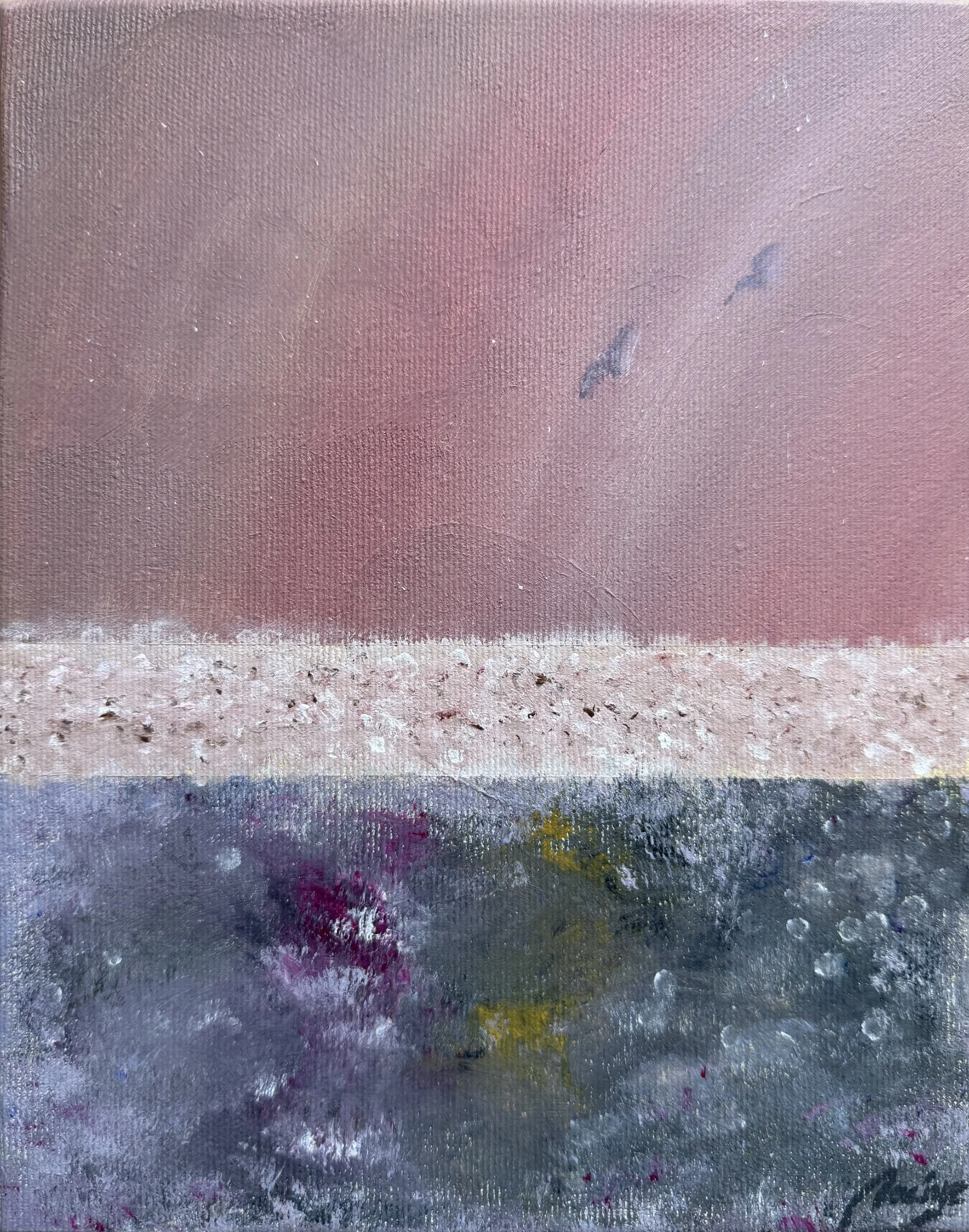 Look up, 2026, acrylic on canvas, 24 x 19 cm