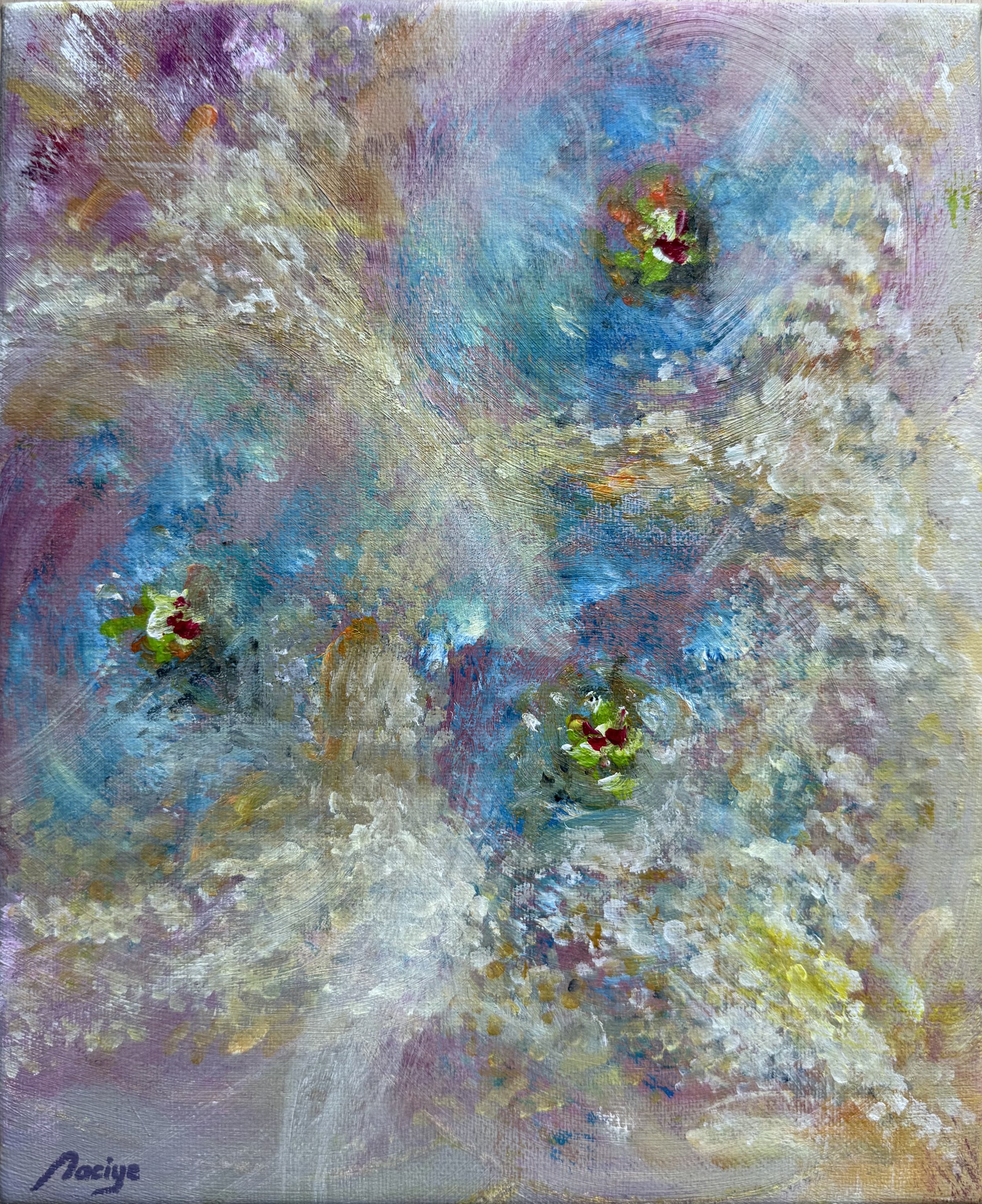 Inside, 2026, acrylic on canvas, 27 x 22 cm