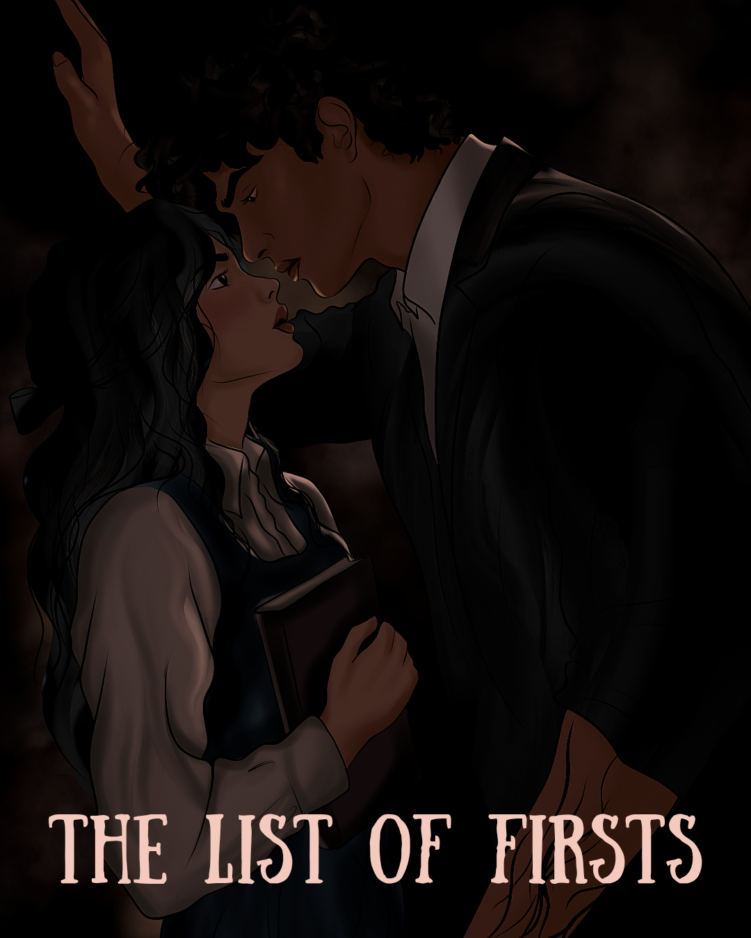 Katharine Spence's debut, college dark romance novel “The List of Firsts” book cover art