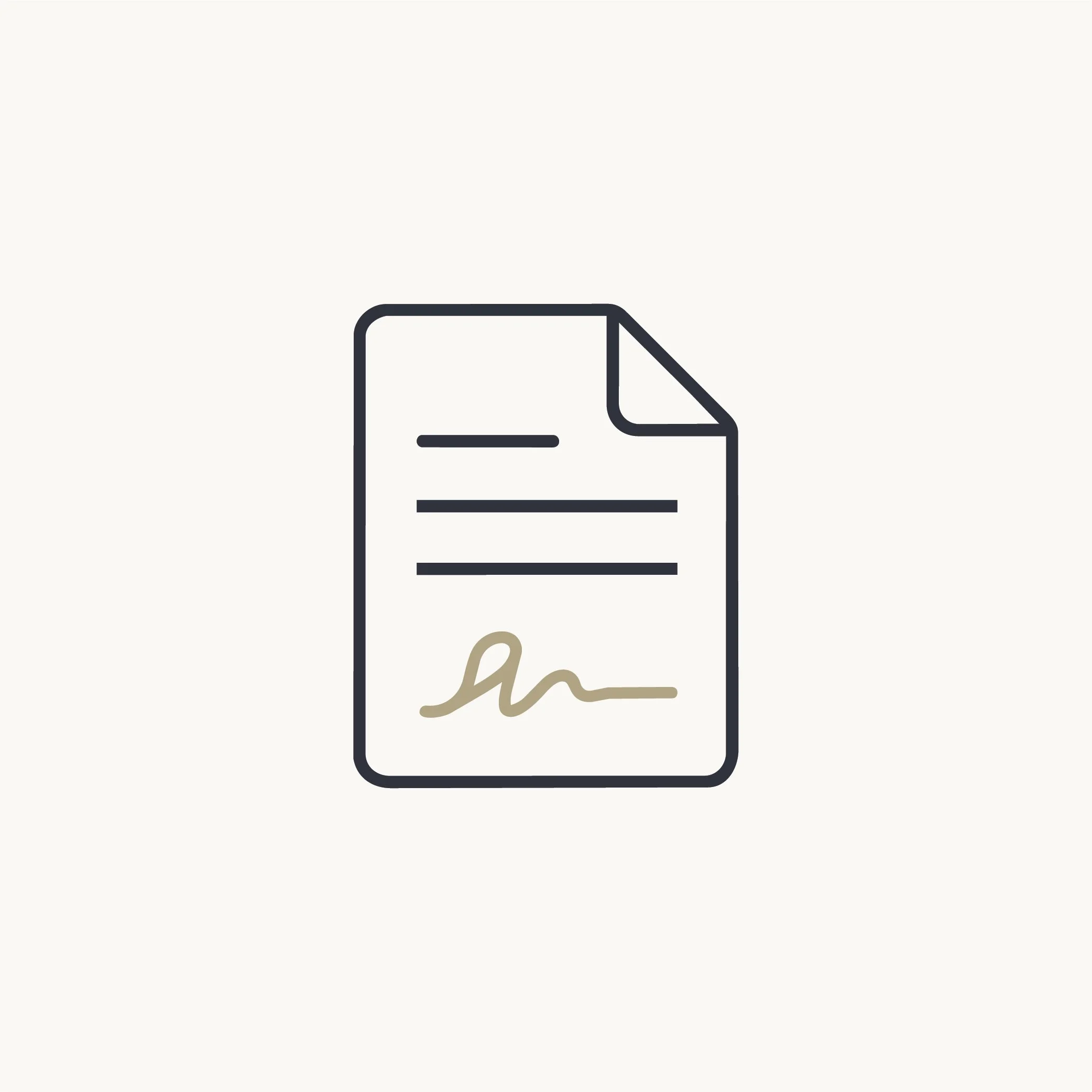Simple line drawing of a paper bag with a hand-written 'love' message on it.