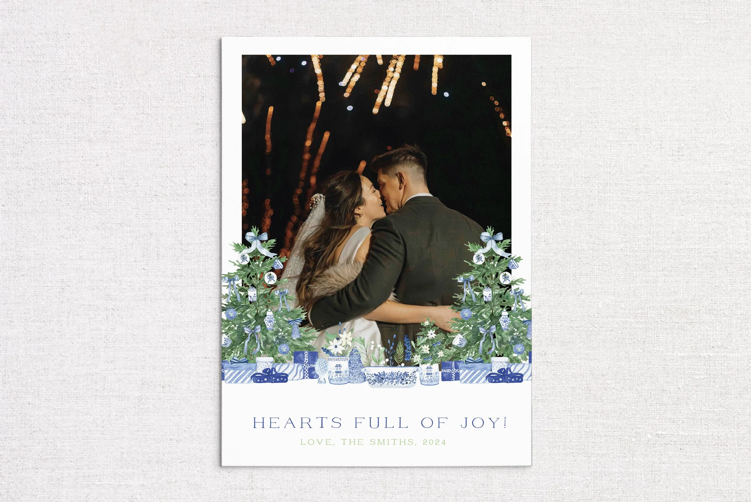 Blue Chinoiserie Holiday Card