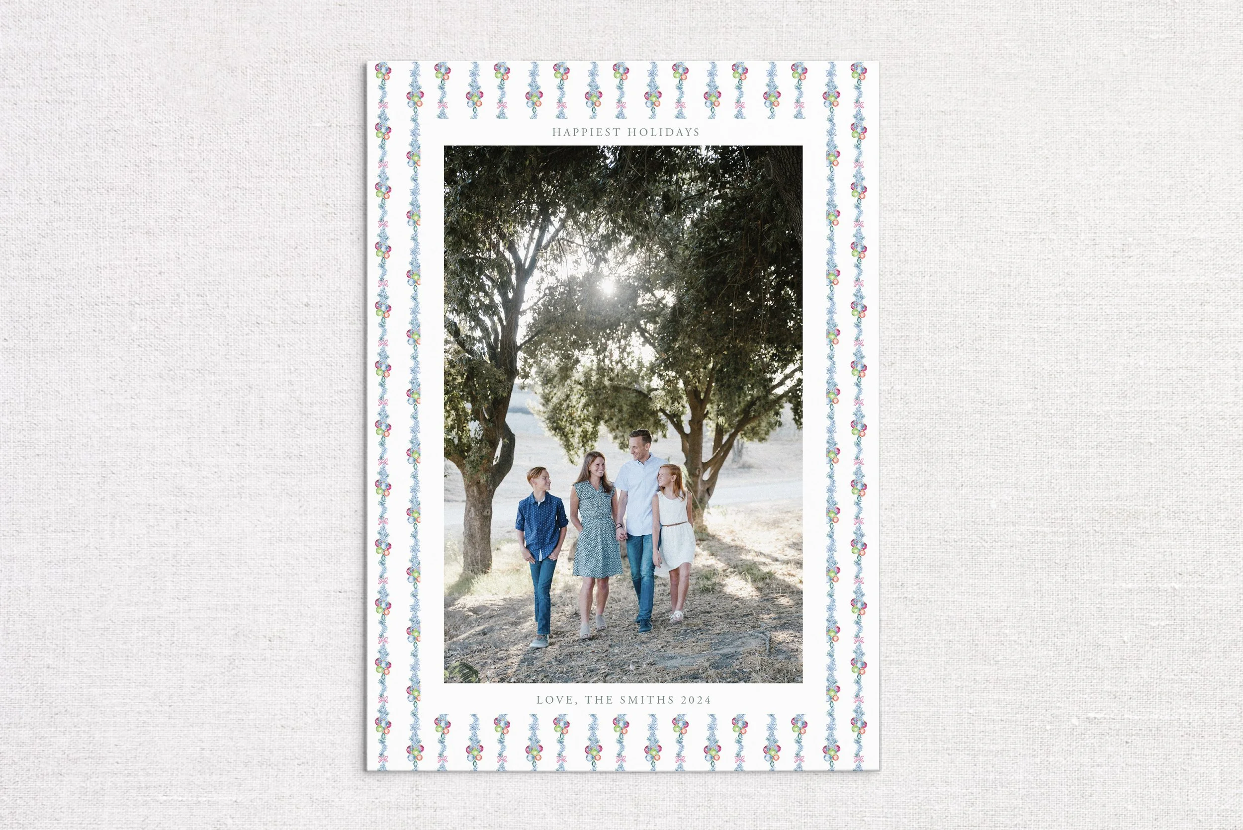 Tinsel Pattern Holiday Card