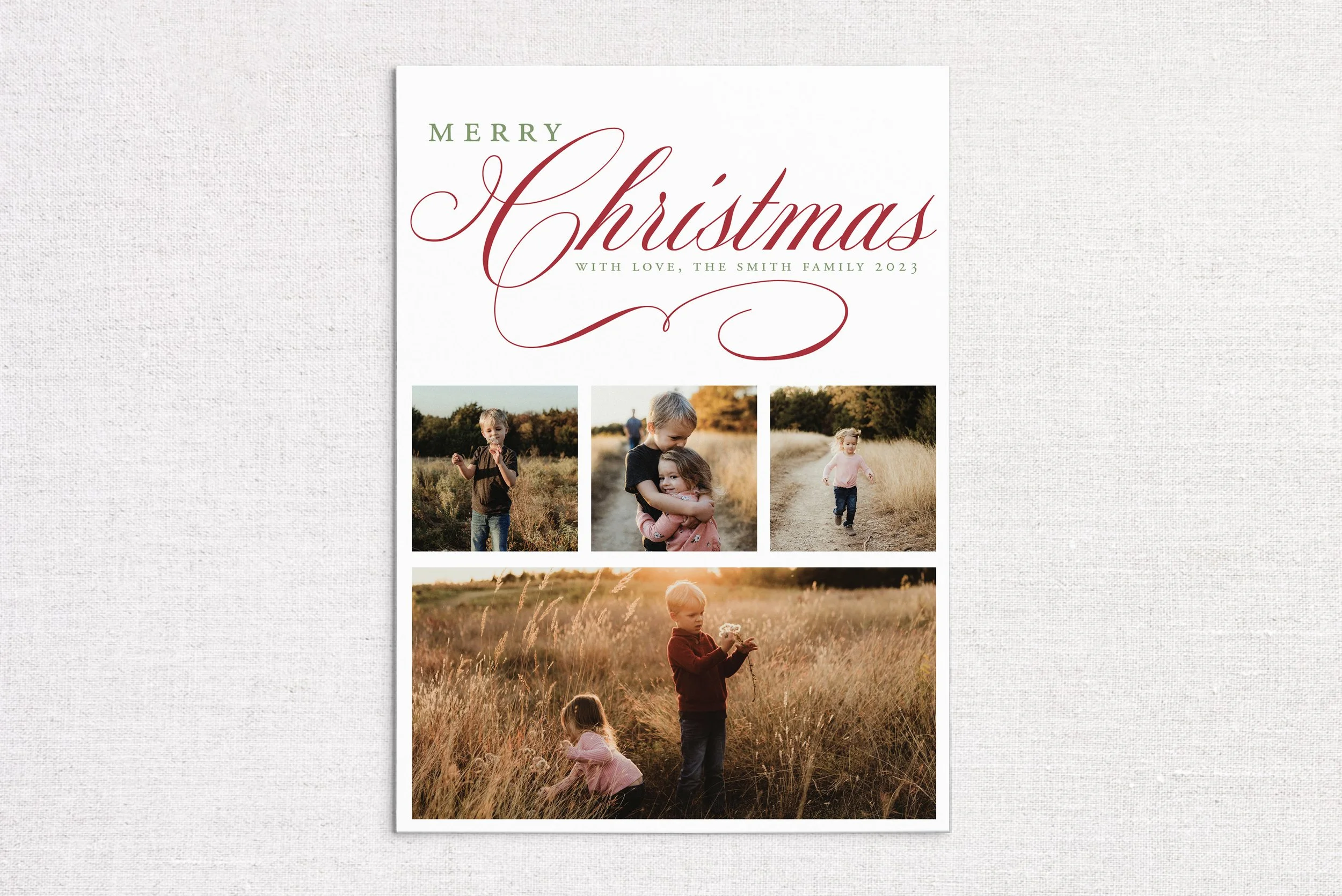 Classic Christmas Type Holiday Card